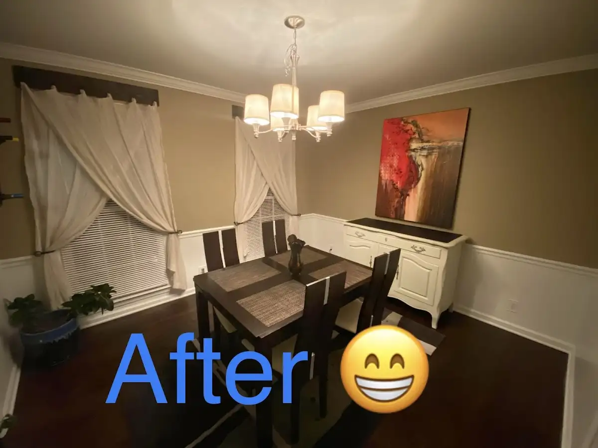 Professional dining room restoration after water damage in Ludington