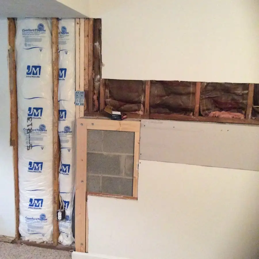 Wall insulation replacement during Structural Drying in Ludington